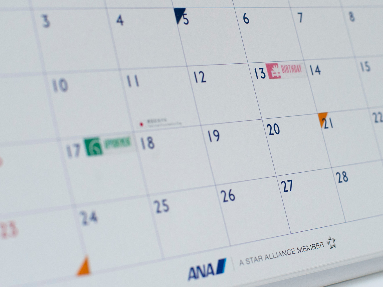 Desktop calendar